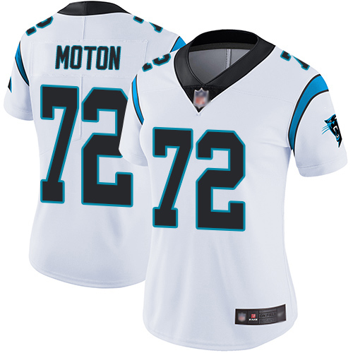 Carolina Panthers Limited White Women Taylor Moton Road Jersey NFL Football #72 Vapor Untouchable->women nfl jersey->Women Jersey